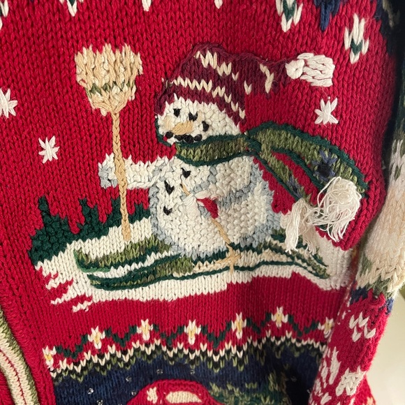 Casual Corner Annex Christmas zip up sweater size large - Picture 4 of 8